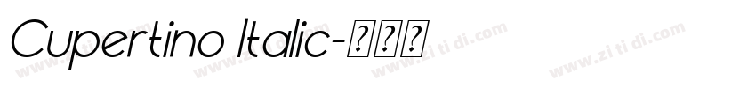 Cupertino Italic字体转换